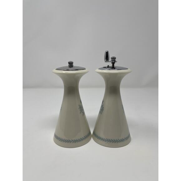Lenox Fine China Wyndcrest Sat and Pepper Mill Set Vintage Ivory 1970's - Picture 5 of 14
